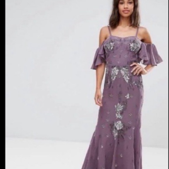 Retro style beaded evening gown - Picture 4 of 4